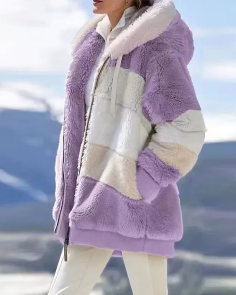 ZAIDA - STYLISH PLUSH COAT #NEO8454R