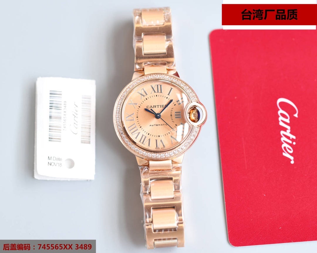 BALLON BLEU 33MM ROSE GOLD DIAL