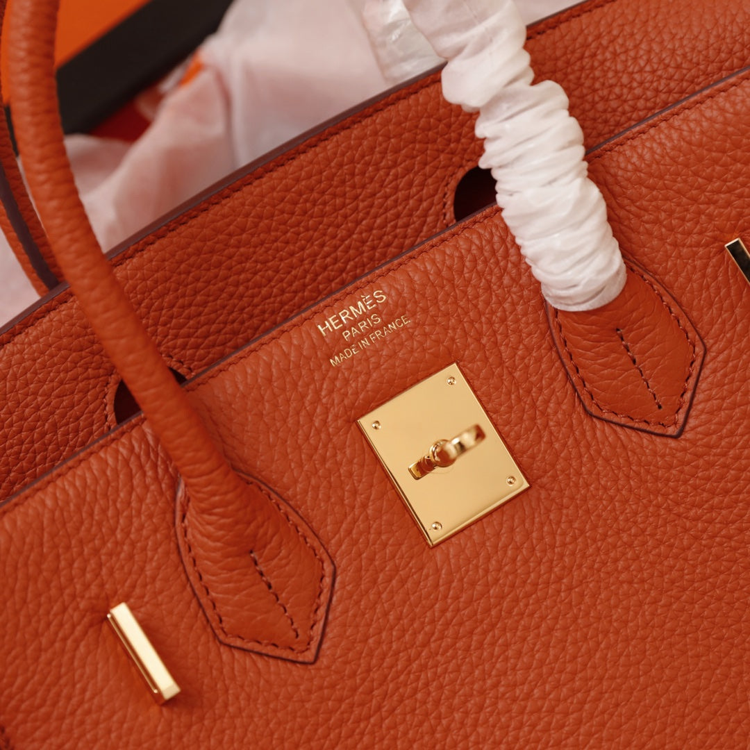 HM BIRKIN BAG 35 FIRE TOGO GOLD HARDWARE