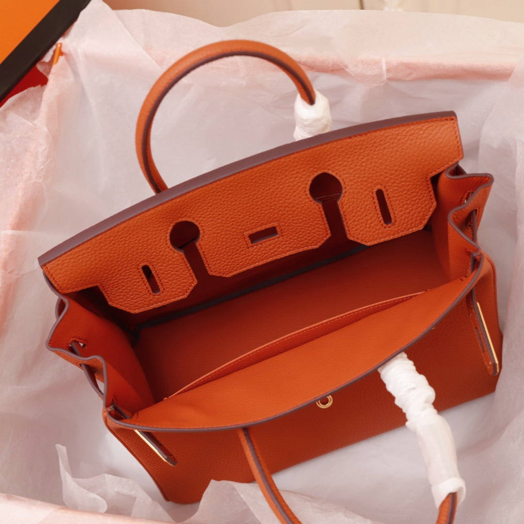 HM BIRKIN BAG 30 FIRE TOGO GOLD HARDWARE