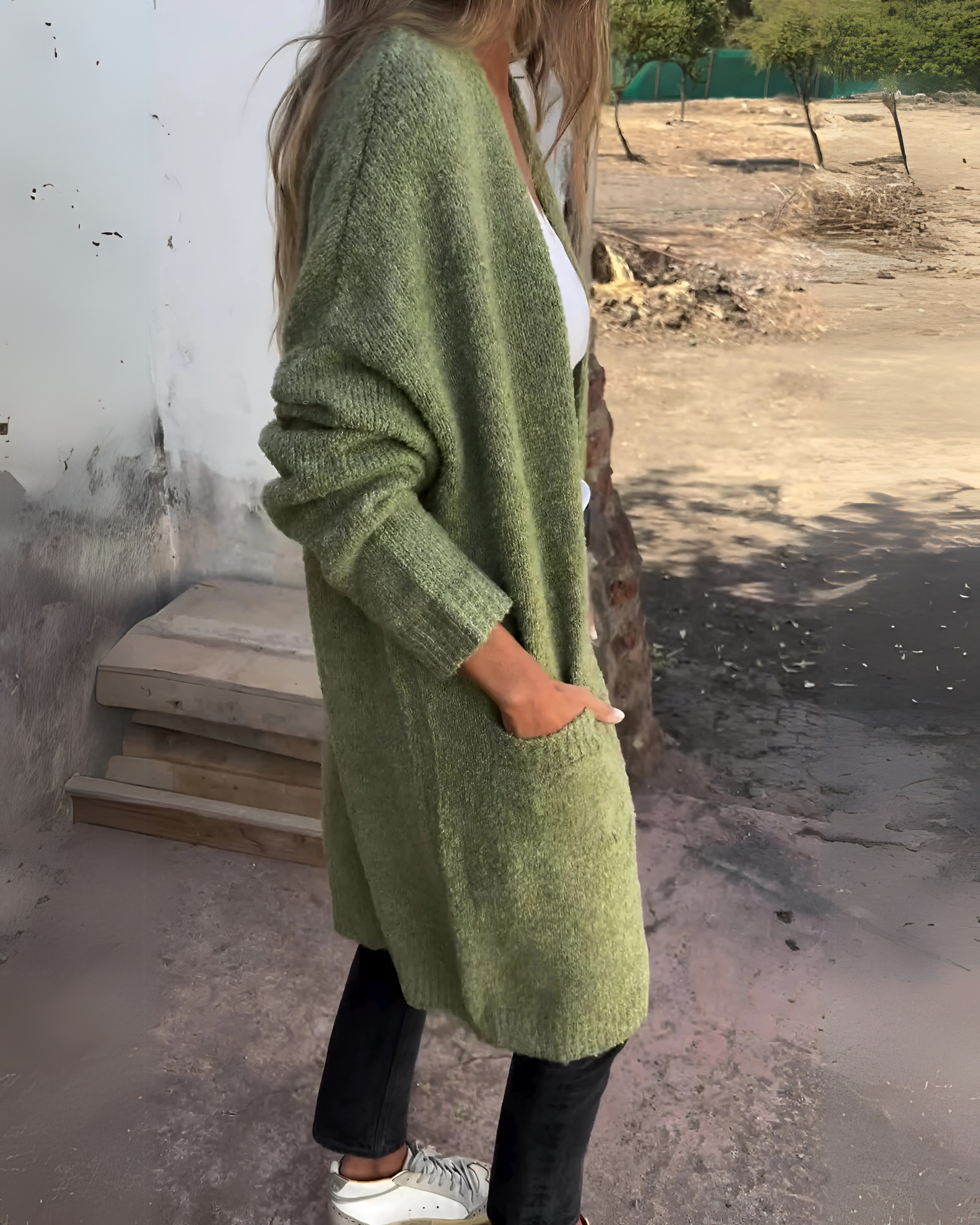 BELIA - Casual Knit Pocketed Cardigan RSA10977