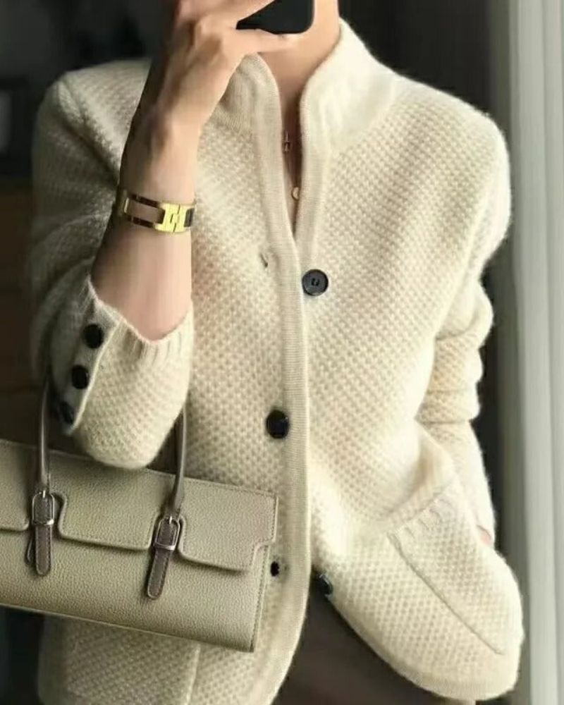 SARAE - Women's wool thick sweater jacket VEV35965