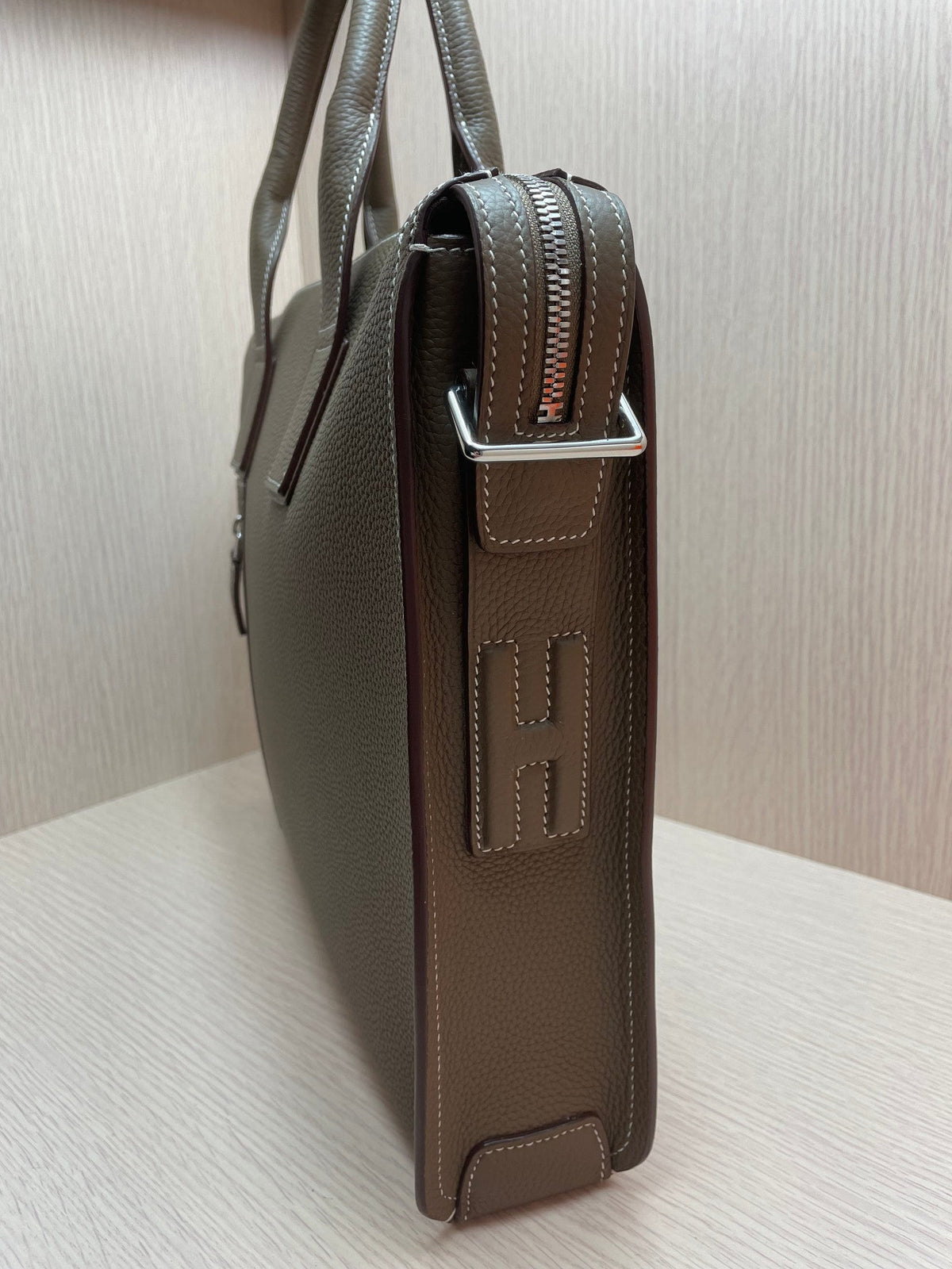 High-end Hermes 2026 Large H Briefcase 39cm Togo Leather