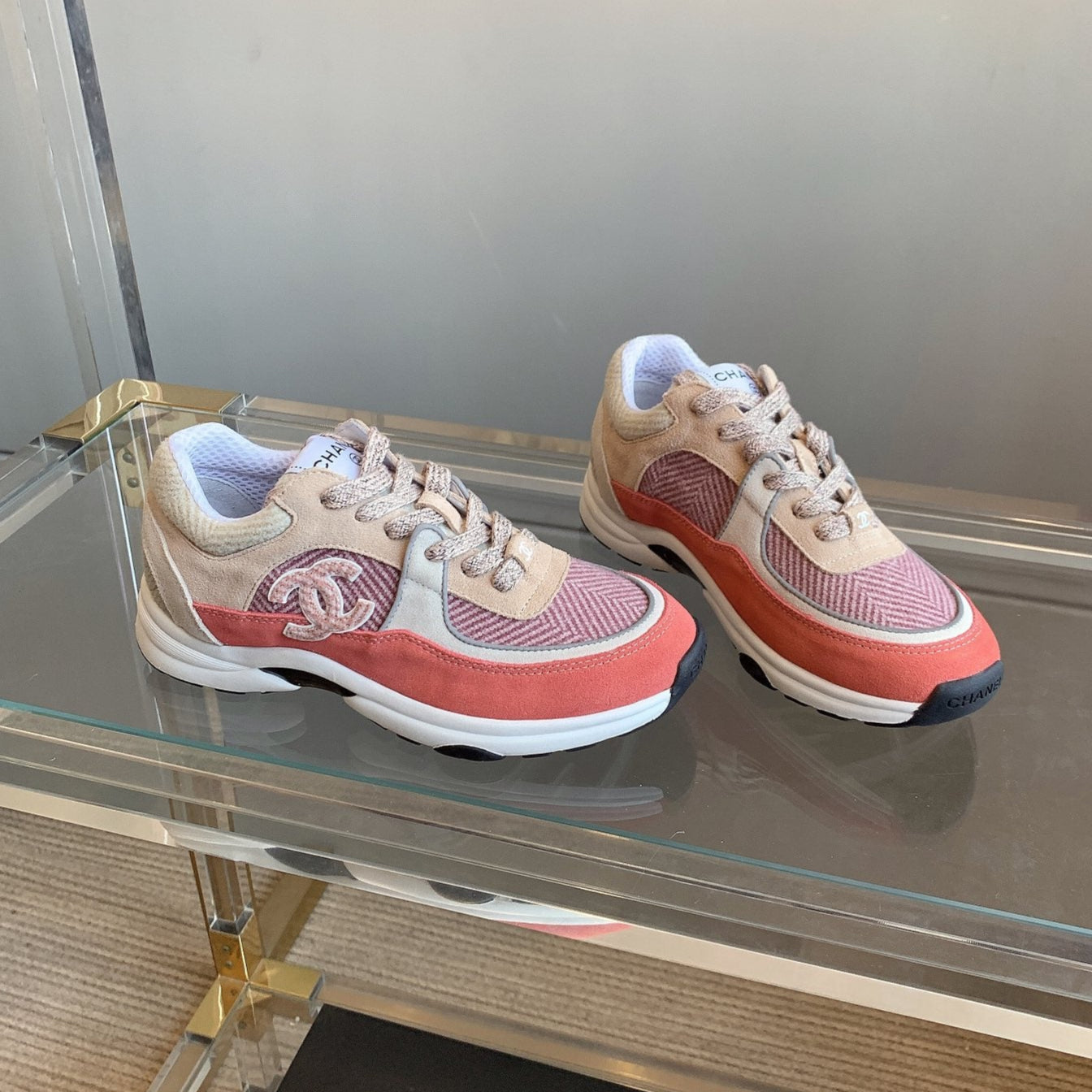 CC Sneaker In Multicolor Suede 145631