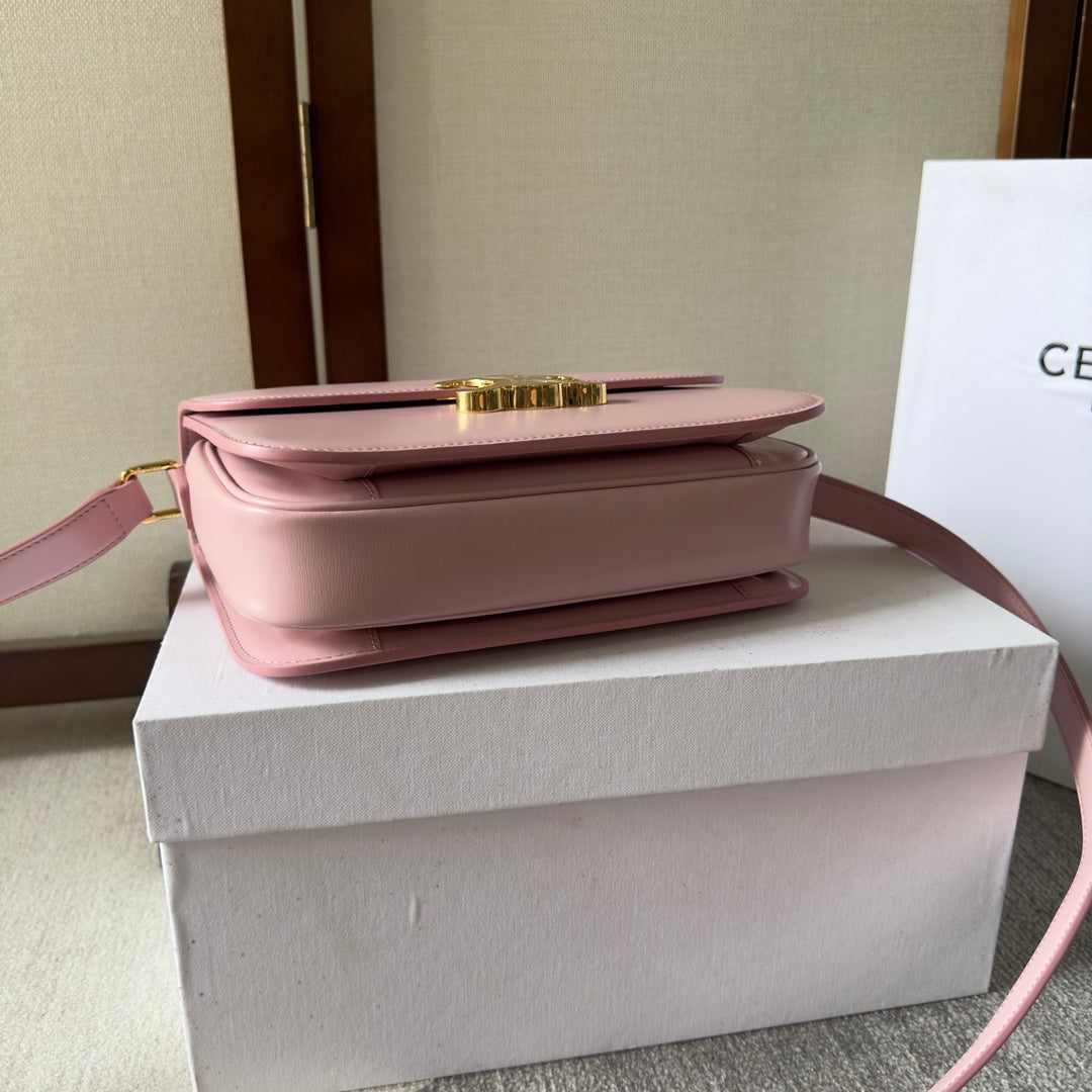 classique triomphe 22 pink calfskin gold hardware