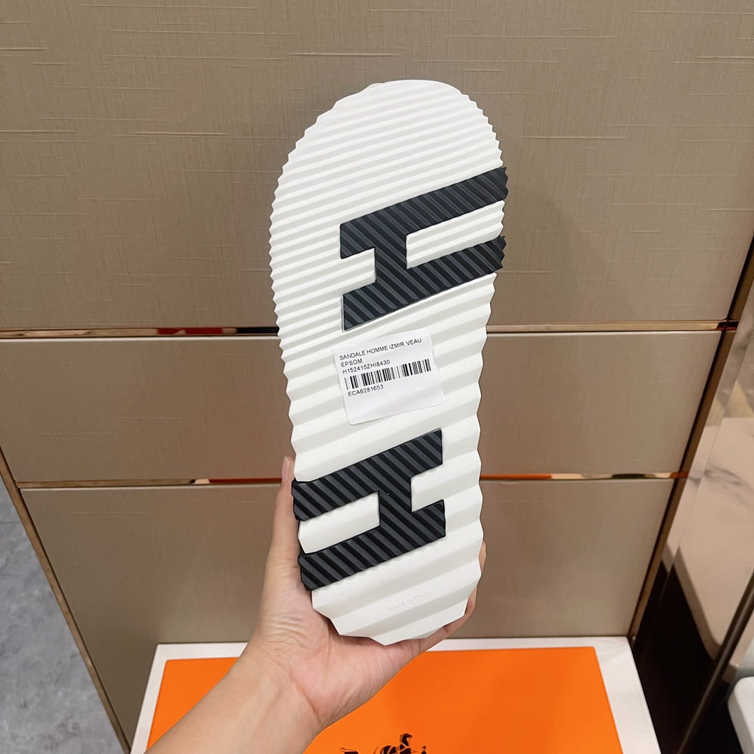 HM ELECTRIC SANDAL WHITE CALFSKIN