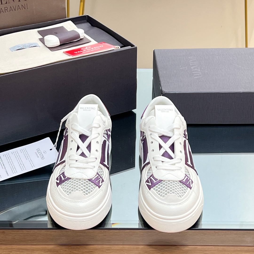 VT 2025 Sneakers White Purple Mesh Calfskin Fabric 546973