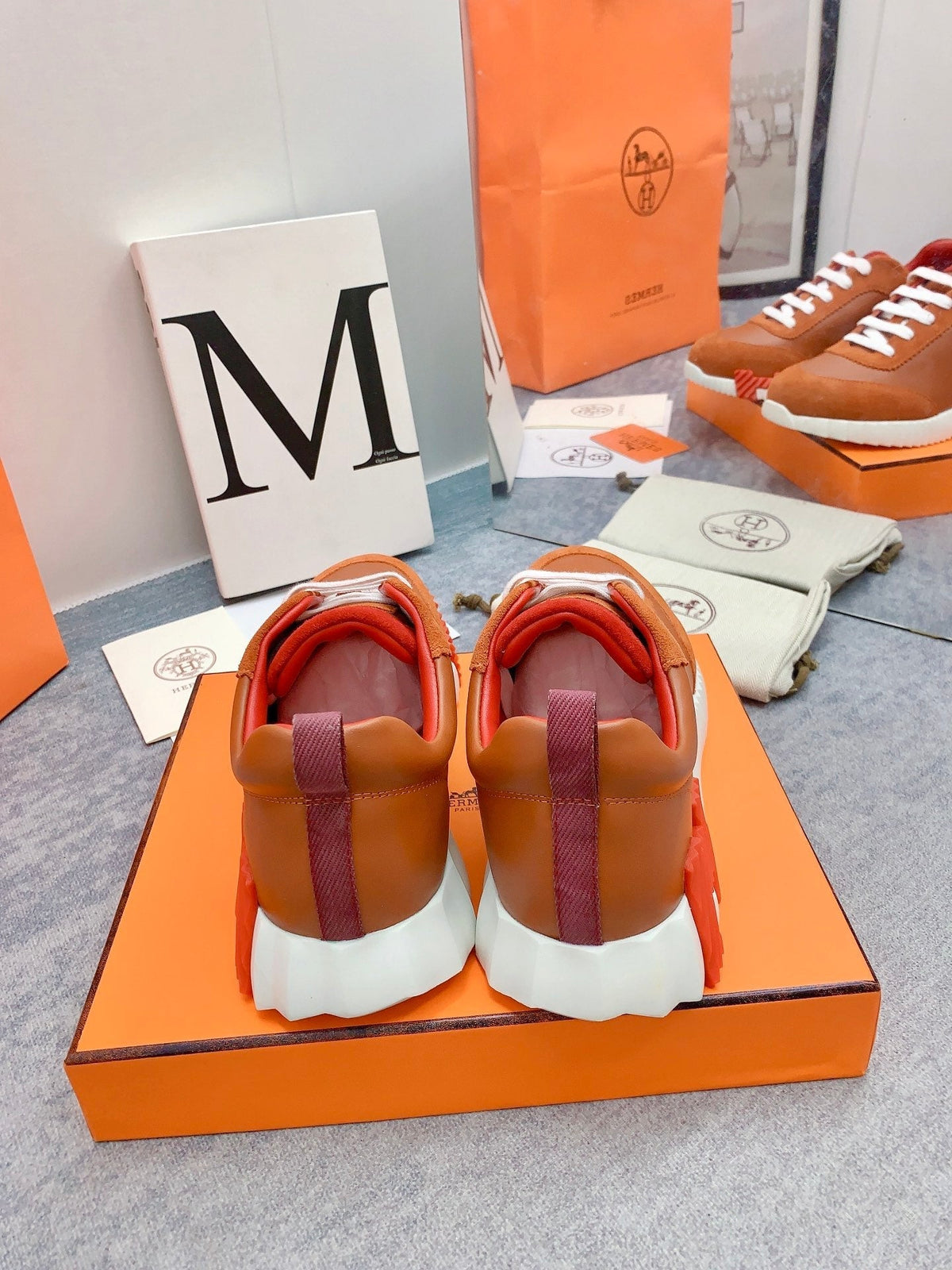 HM Bouncing Sneaker In Brown Lambskin 106427