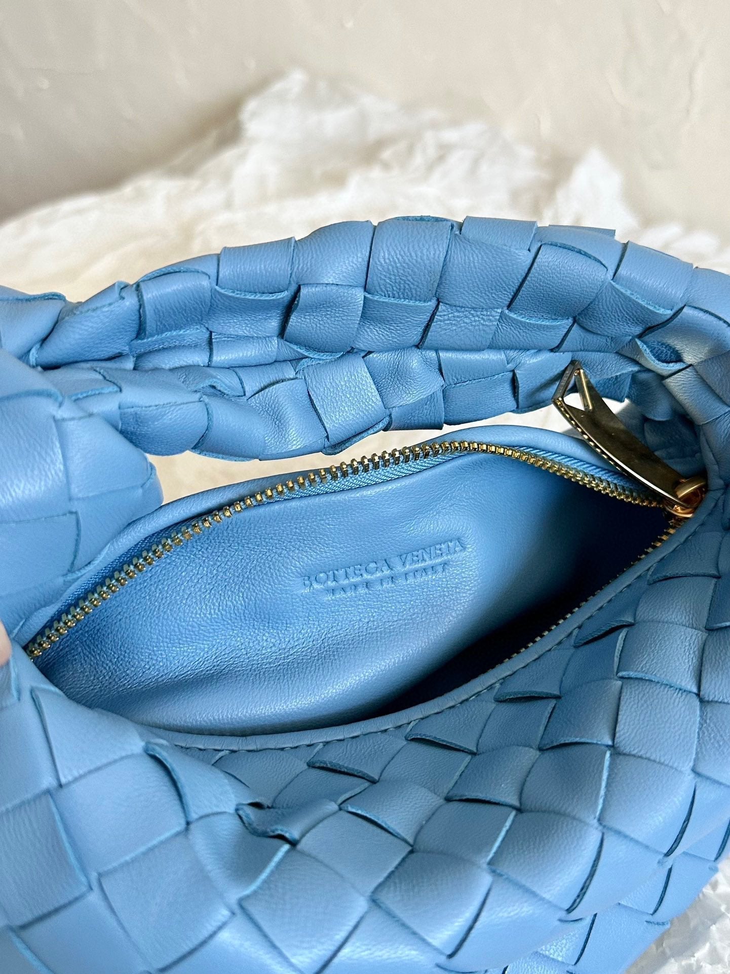 mini jodie 28 blue lambskin