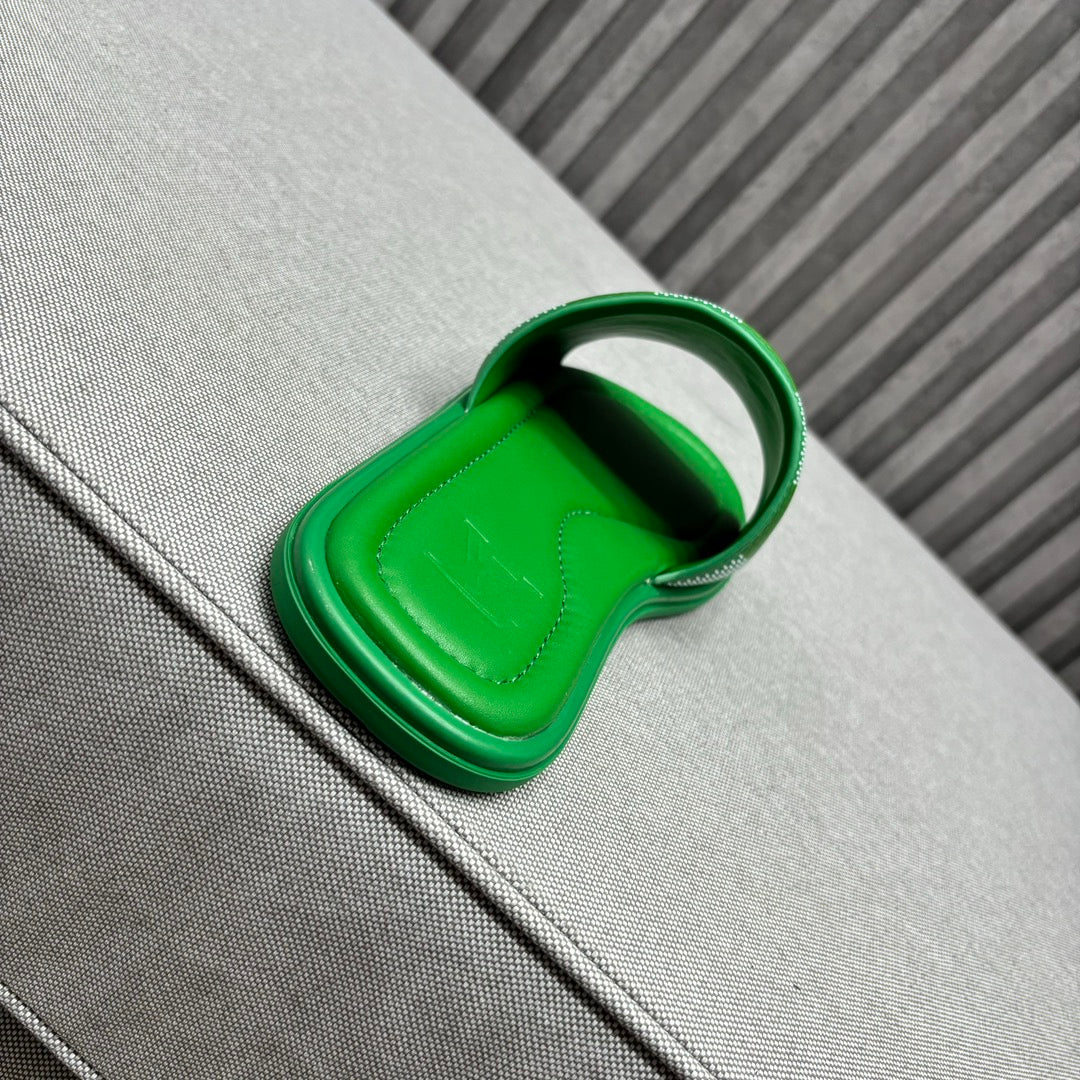 LV VENICE MULE SLIPPERS KELLY GREEN DAMIER
