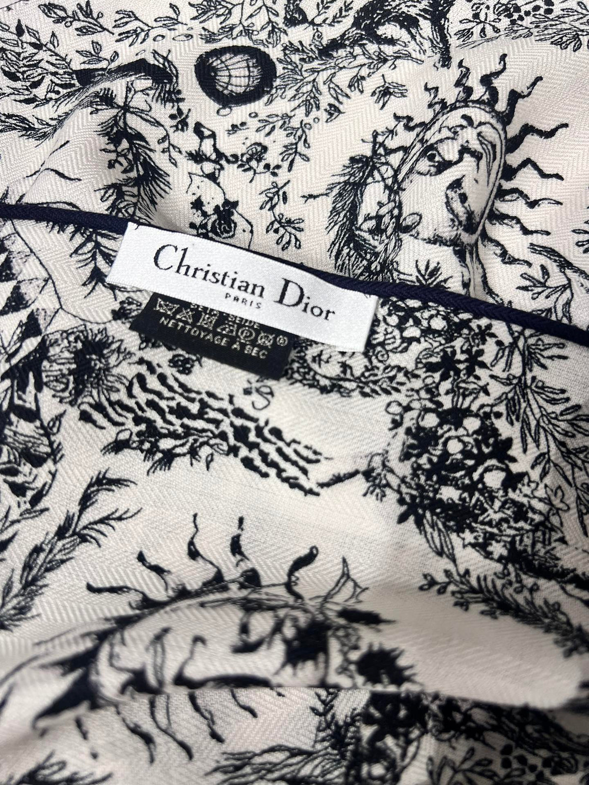 Dior 2026 Toile De Jouy Scarf 140cm Velvet 188566