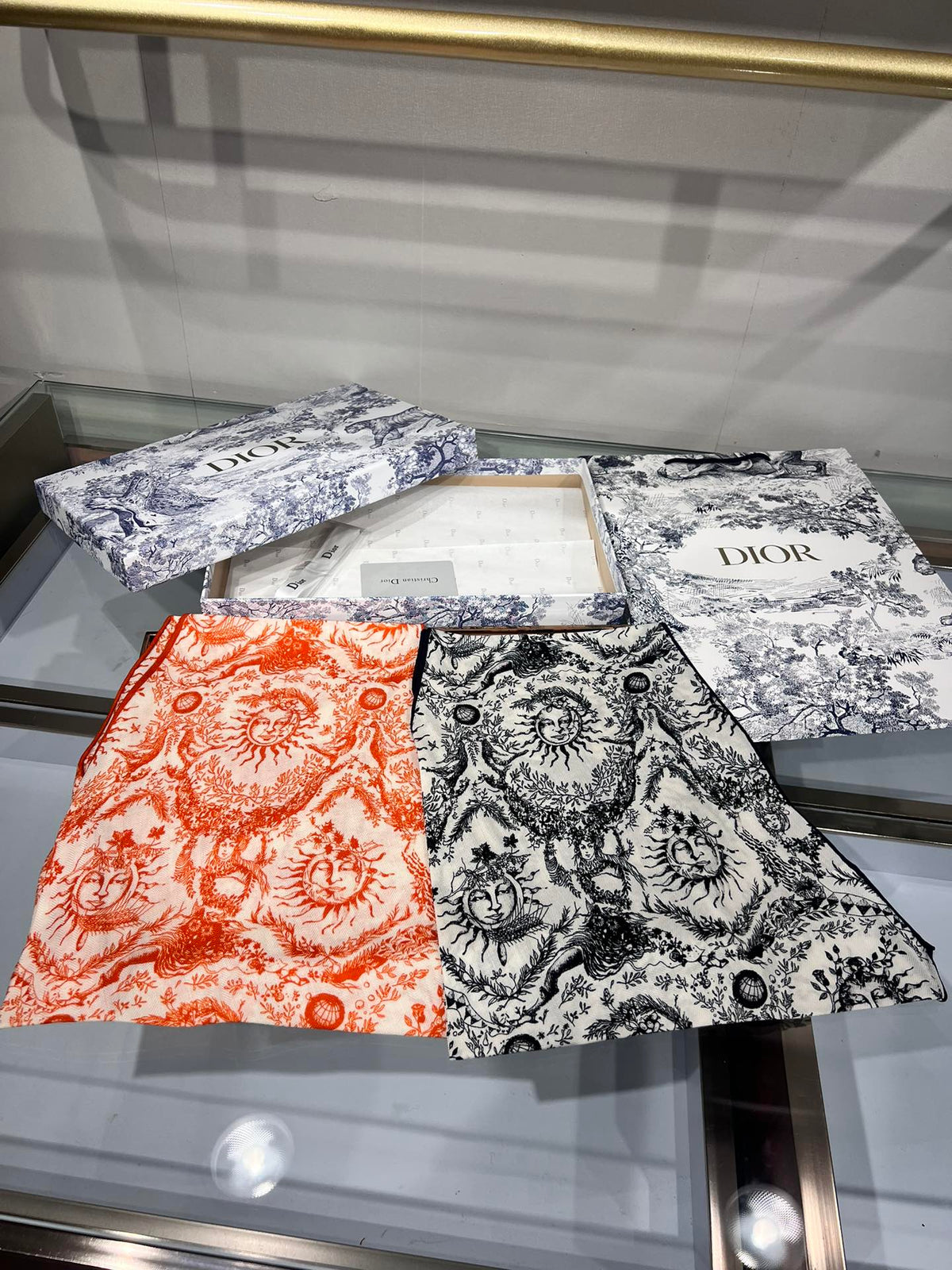 Dior 2026 Toile De Jouy Scarf 140cm Velvet 188566