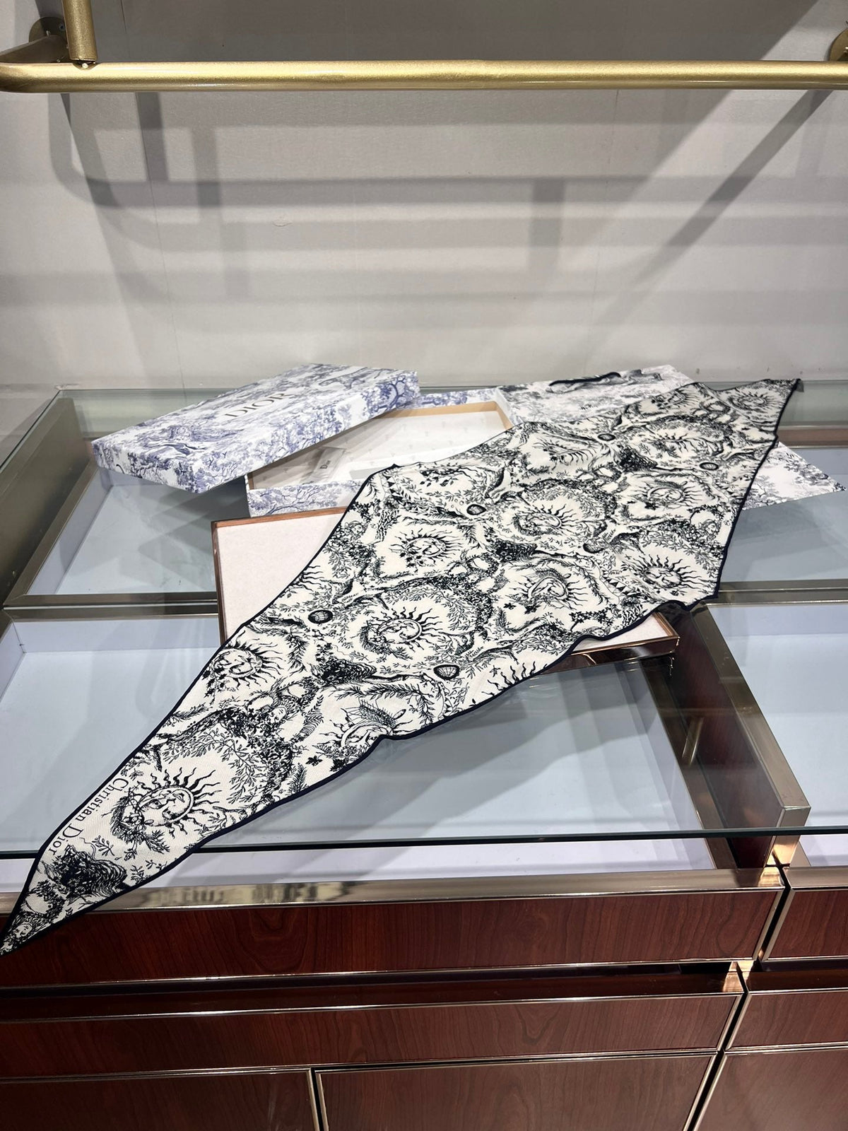 Dior 2026 Toile De Jouy Scarf 140cm Velvet 188566