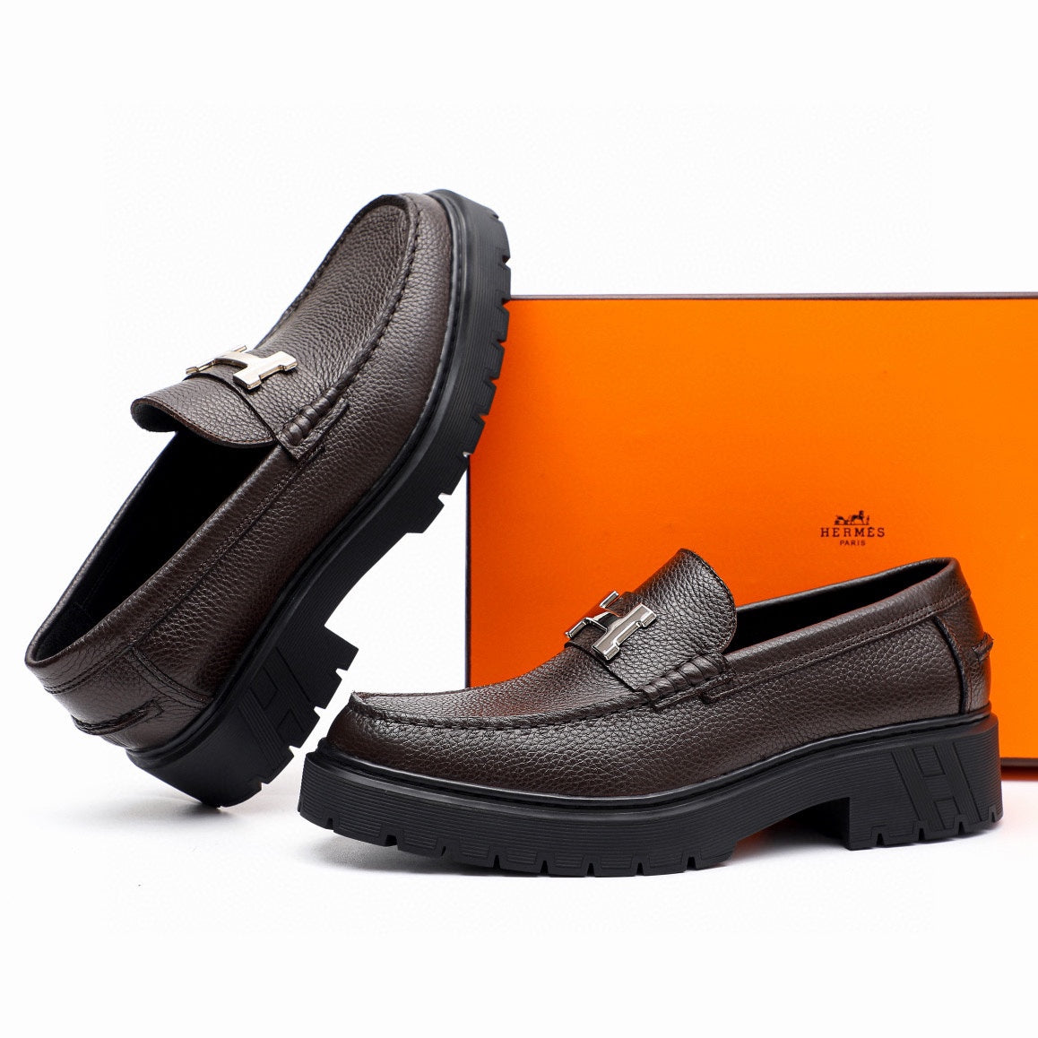 HM Men's Loafer Dark Brown Cowhide 616532