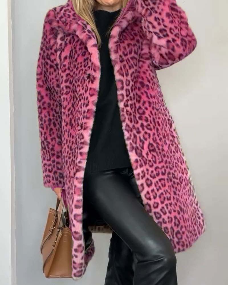 LEIA -Leopard Long Soft Jacket  #NEO10294