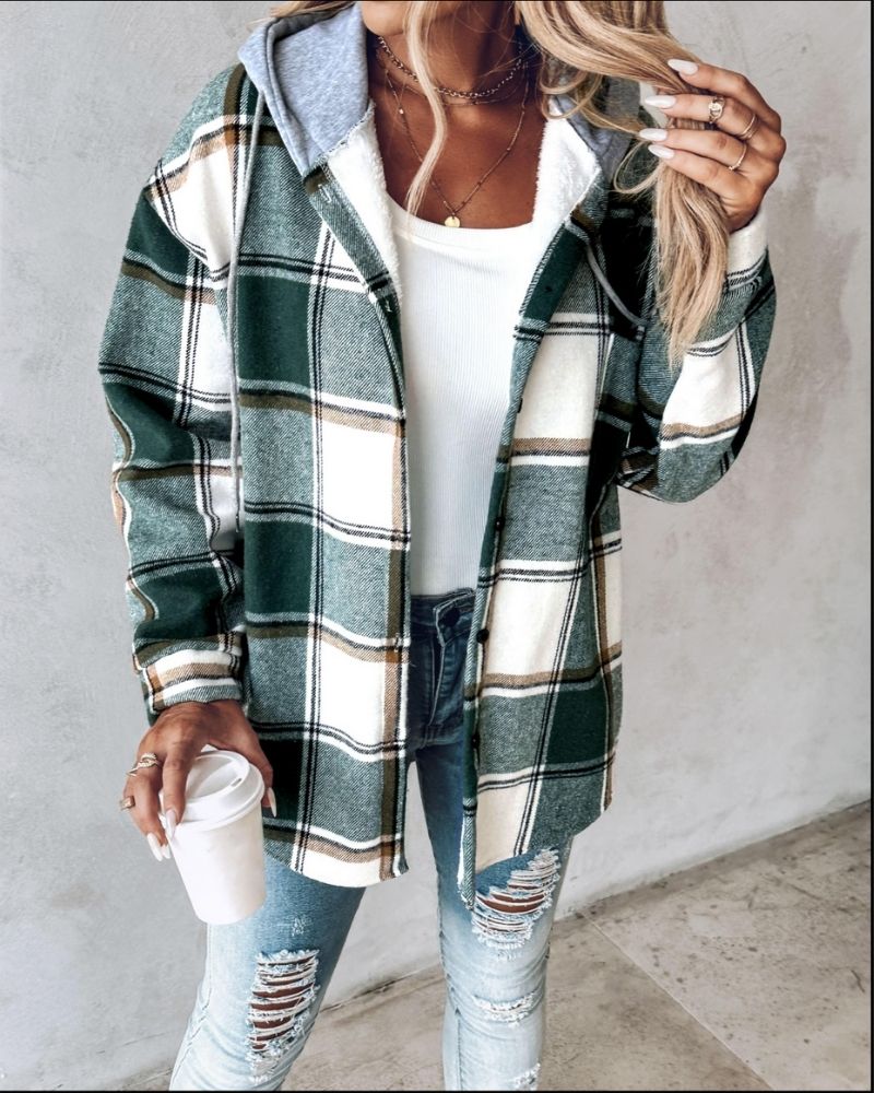 IMIRA - Soft Flannel Printed Jacket KAL4817