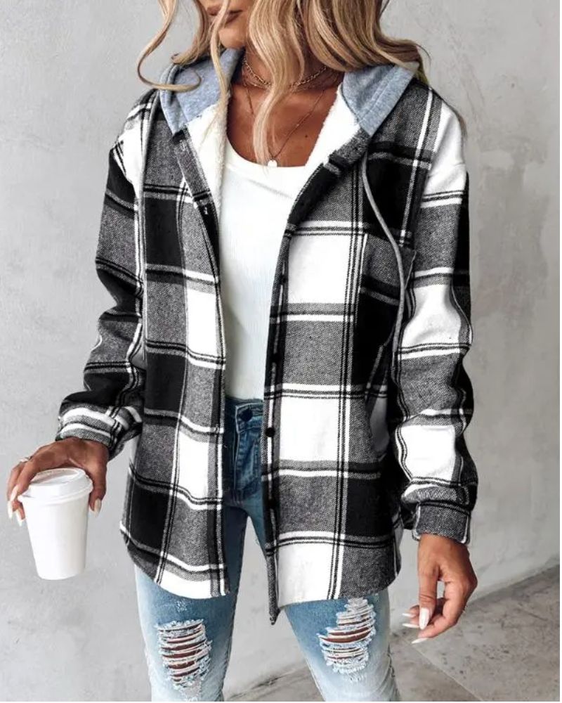 IMIRA - Soft Flannel Printed Jacket KAL4817