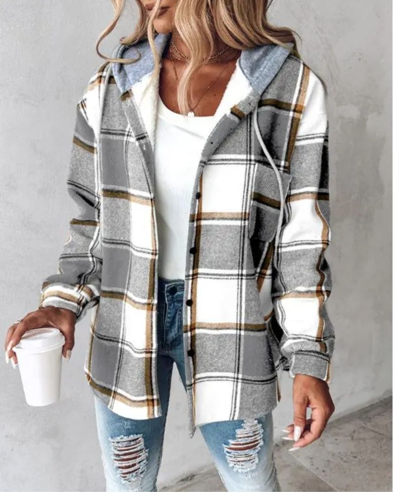 IMIRA - Soft Flannel Printed Jacket KAL4817