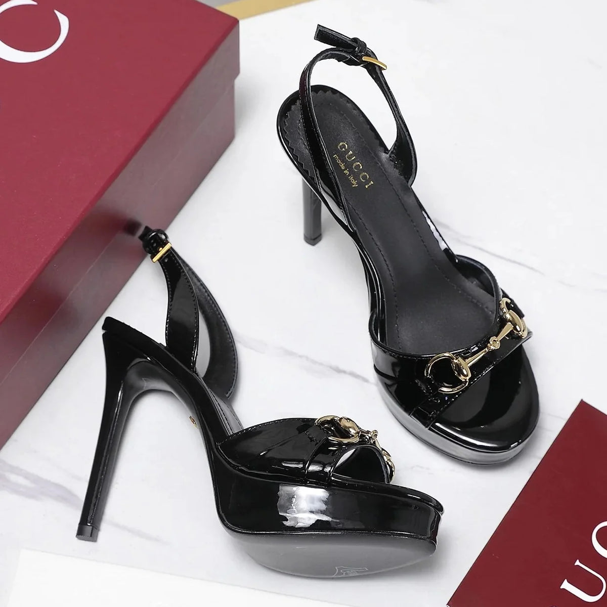 Gucci 2026 Donna Platform Sandal 100mm Leather 973321
