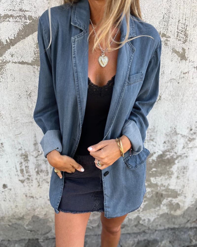 MIREIA - CASUAL DENIM BLAZER VEV39829