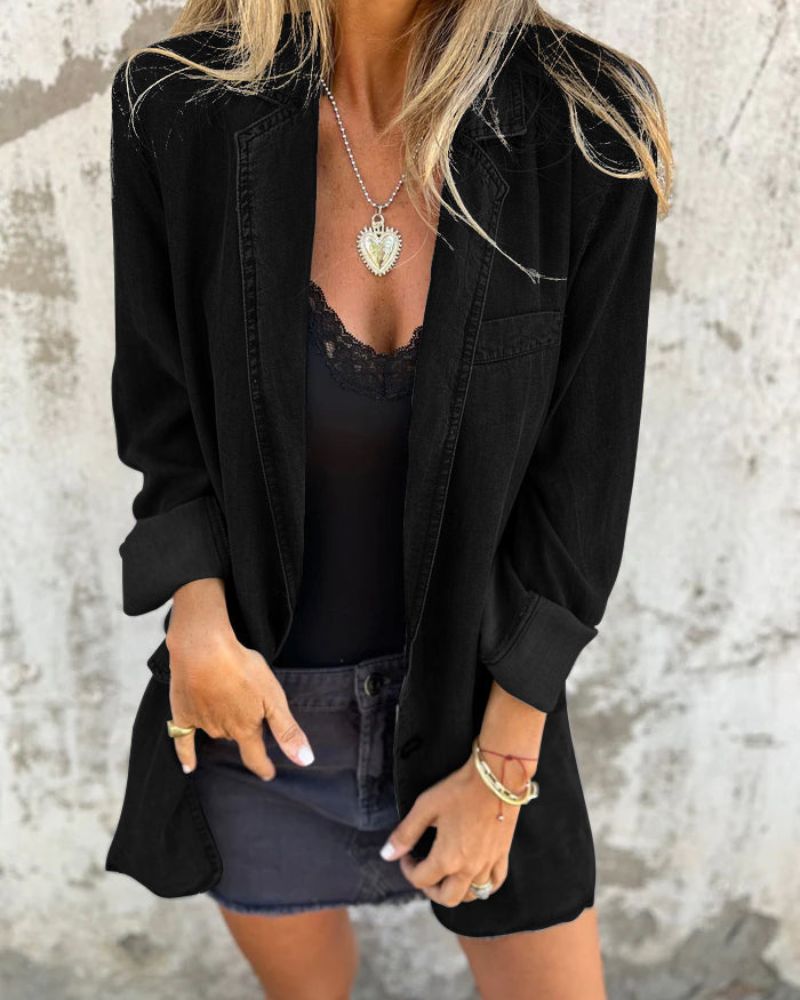 MIREIA - CASUAL DENIM BLAZER VEV39829