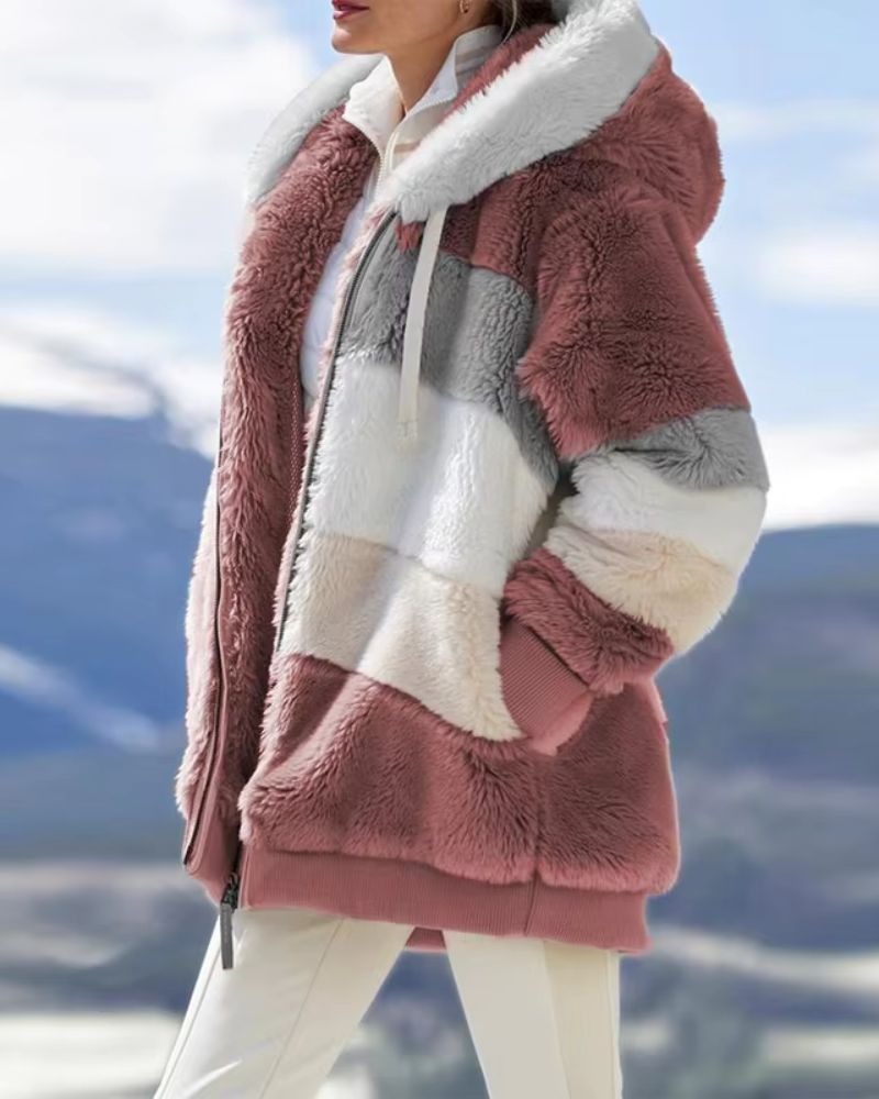 ZAIDA - STYLISH PLUSH COAT #NEO8454R