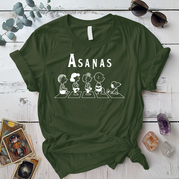 Asanas Crosswalk T-Shirt Mockup military-green