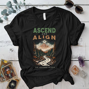 Ascent And Align T Shirt Black Mockup