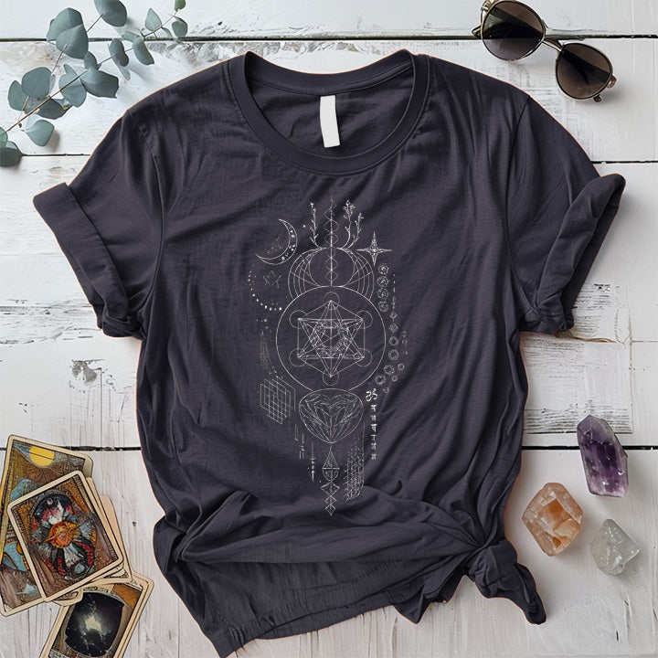 Atlas Map T-Shirt Mockup Dark Heather Grey