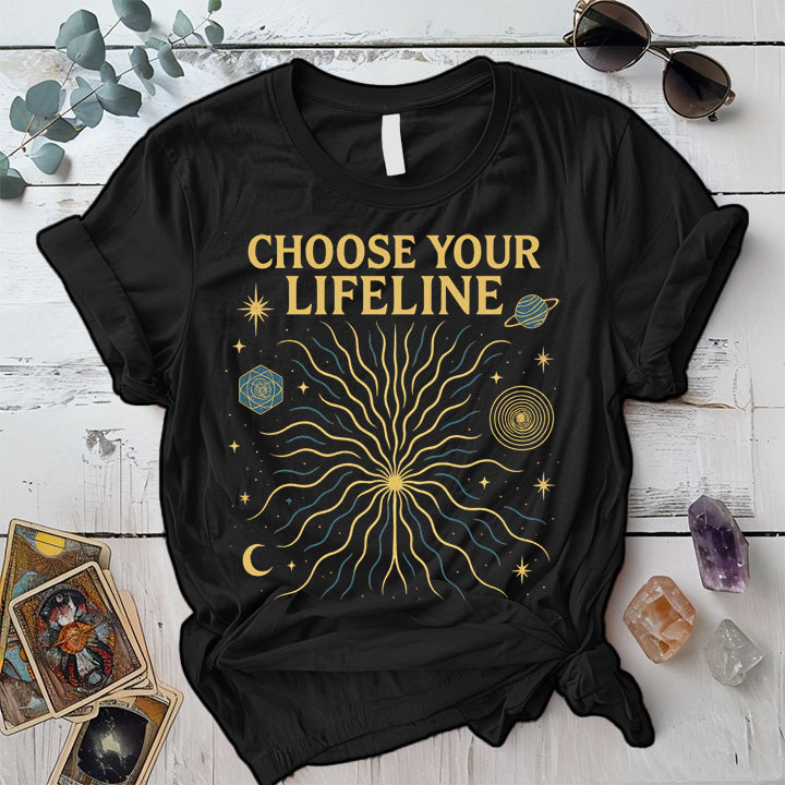 Choose Your Lifeline T-Shirt Mockup Black
