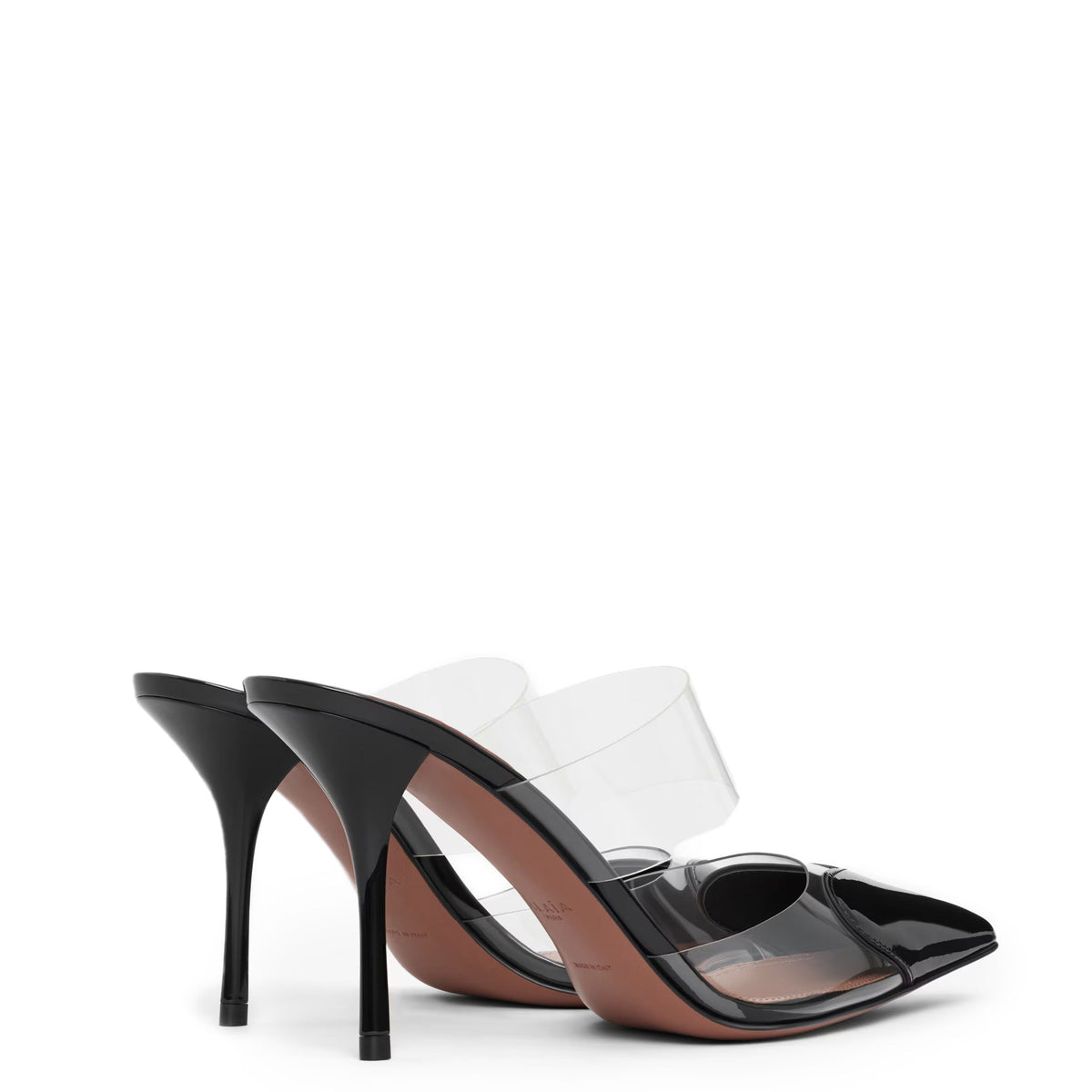 Alaia Pum Mule 10CM Black Patent Leather and PU