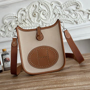 Evelyne Hermes Bags 17 Brown Beige Wax Thread and Cowhide