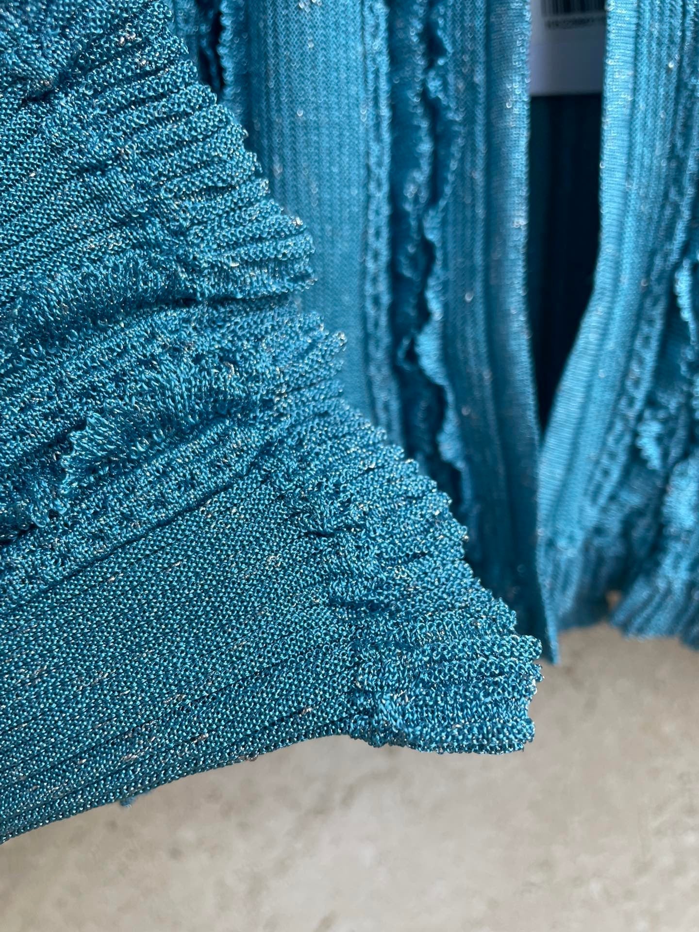 Chanel 2026 Cardigan Logo Button Blue Wool