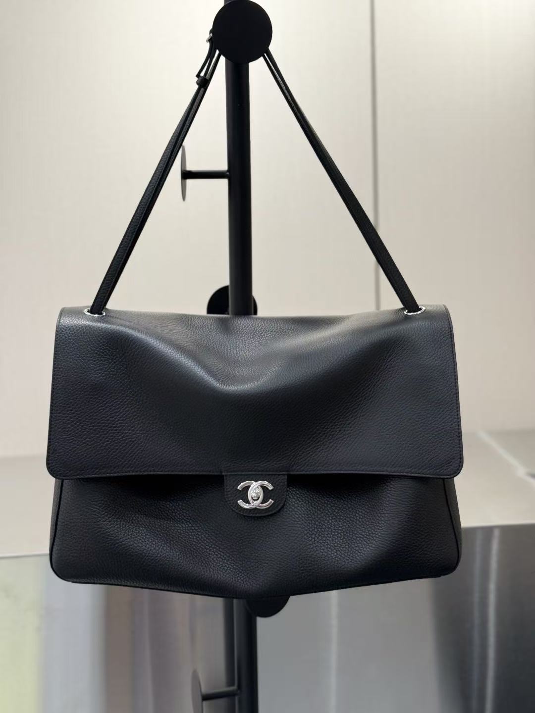 Chanel 2026 Maxi Flap Bag Black Calfskin