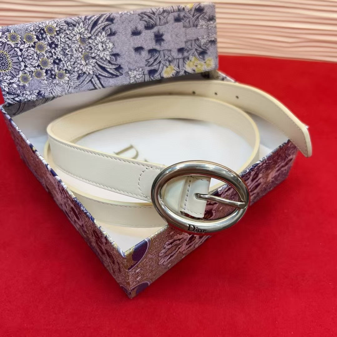 Dior Légende Oval Belt 25mm Smooth Calfskin