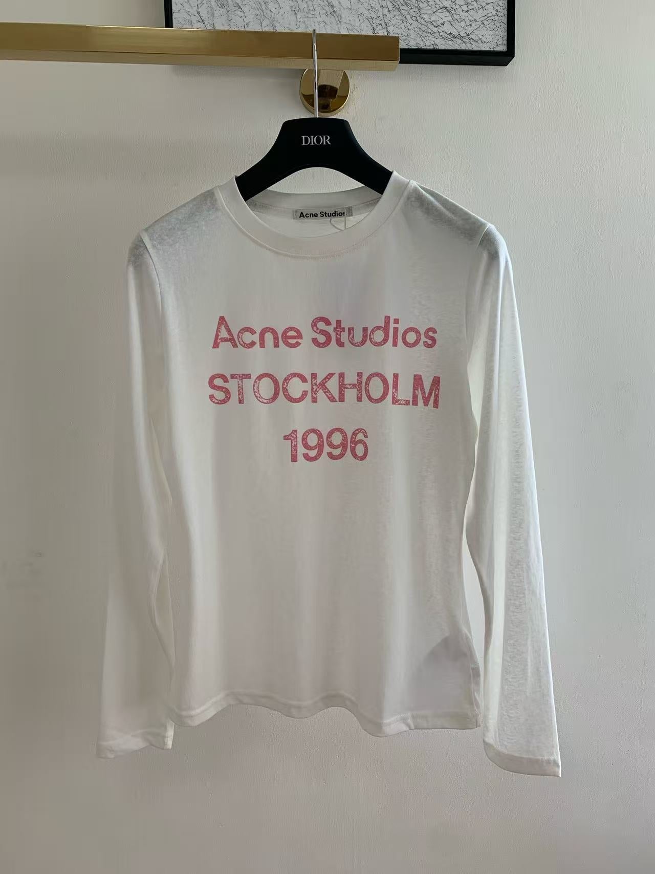 Acne Studios 2026 Letter Print Shirt White Cotton