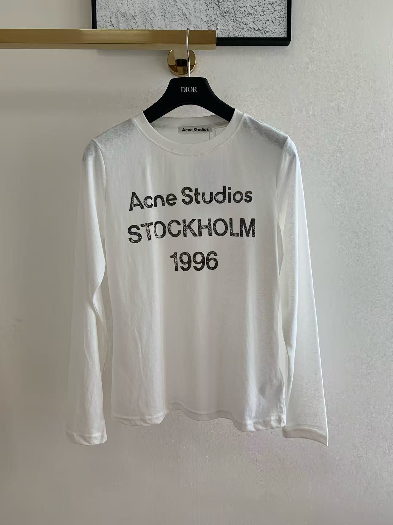 Acne Studios 2026 Letter Print Shirt White Cotton