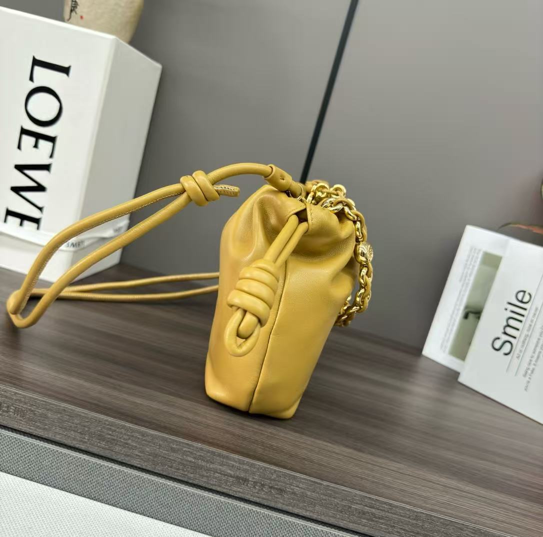 Loewe 2026 Flamenco Bag 23cm Yellow Calfskin