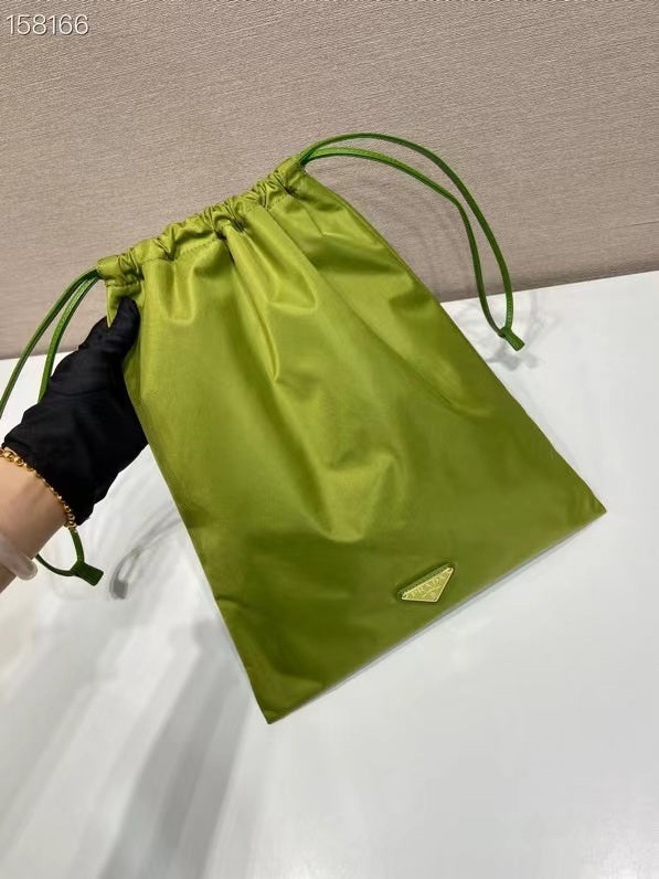 Prada 2026 Wish Drawstring Bag 35cm Re-Nylon
