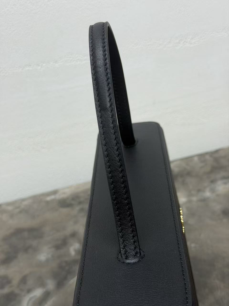 Celine 2026 Rectangle Bag 24.5cm Black Soft Calfskin
