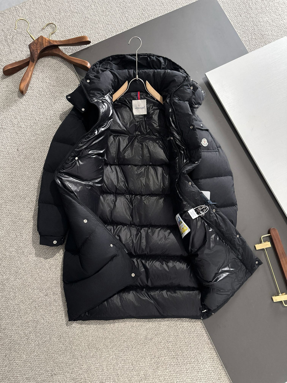 Moncler 2026 Hanoverian Long Down Jacket In Black