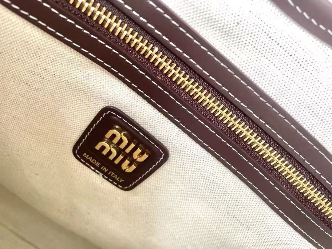 Miumiu 2026 Ivy 40 Tote Bag Dark Brown Leather