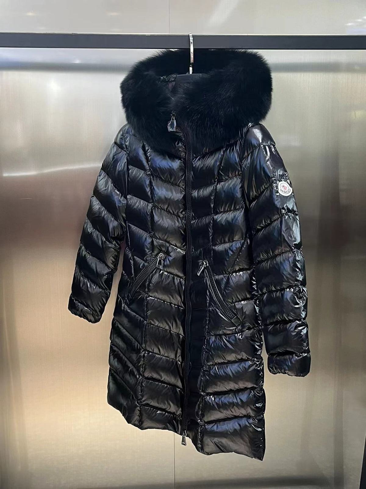 Moncler 2026 Fulmarus Long Down Jacket Black Nylon Fabric
