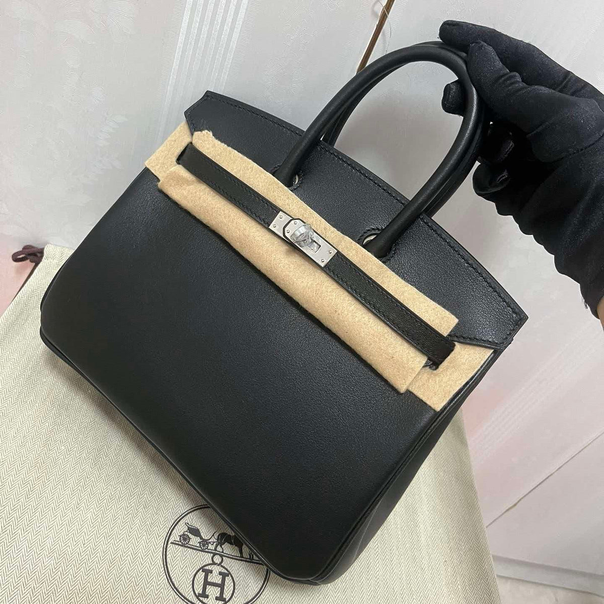 Hermes 2026 Birkin Sellier Bag 25cm Black Silver Hardware Swift Leather