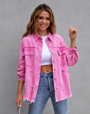 CYA - RIPPED OVERSIZED DENIM JACKET #VEV40038