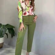 Printed Two-Piece Outfit – Shirt & Pants #ELE3831