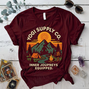 Yogi Supply Co T-Shirt Mockup maroon