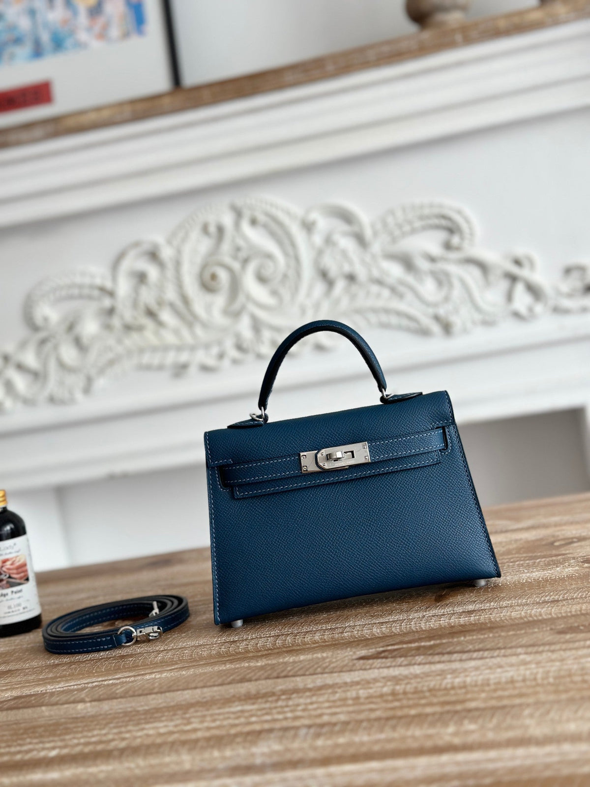 High-end Hermes 2026 Mini Kelly II 19cm Bag Epsom Leather 5