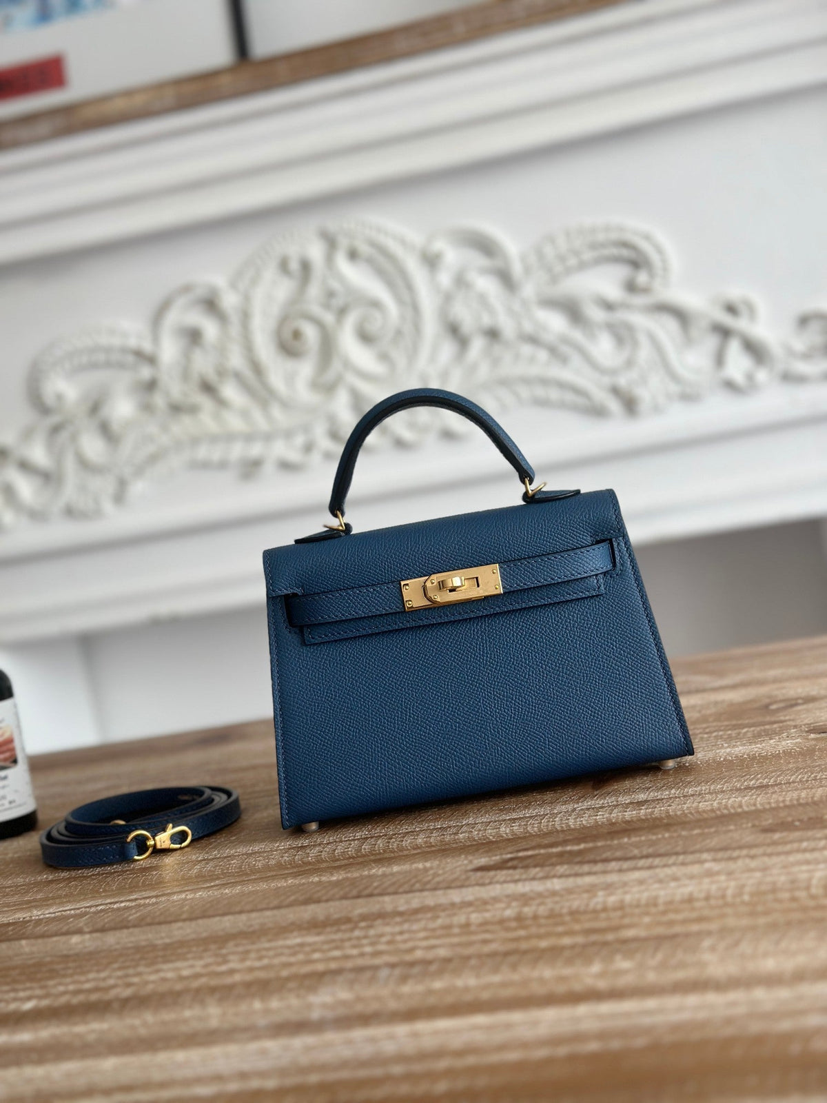 High-end Hermes 2026 Mini Kelly II 19cm Bag Epsom Leather 5