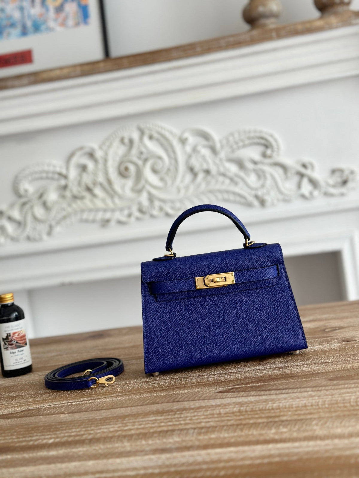 High-end Hermes 2026 Mini Kelly II 19cm Bag Epsom Leather 4